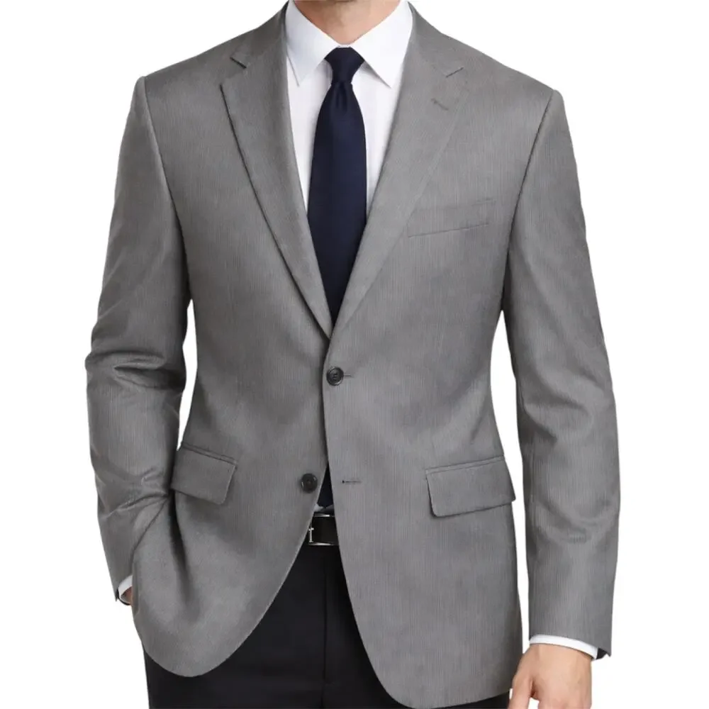 Daniel Cremieux Loro Piana Blazer Suit Jacket Two-Button Front Notch Gray 42R